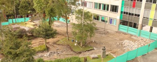 Obras en el parque central de la Universidad de Caldas 2023