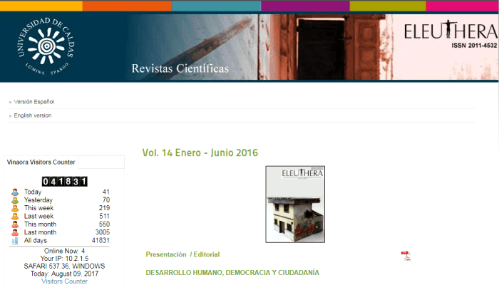Revista Eleuthera 14 U de Caldas