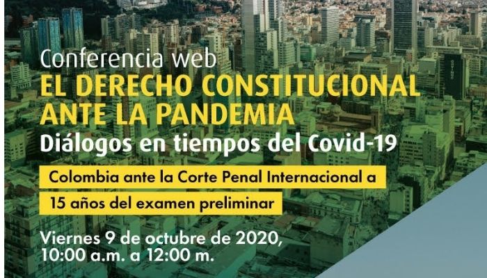 repentinamente clérigo Excepcional Conferencia web “El Derecho Constitucional ante la pandemia: Diálogos en  tiempos de la Covid-19”