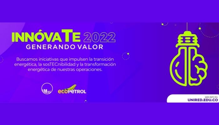 Concurso “INNÓVATE Generando Valor 2022”, organizado por la Red de Instituciones de Educación, Investigación y Desarrollo del Oriente Colombiano- UNIRED y ECOPETROL S.A.
