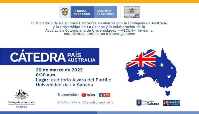Participe en la "Cátedra País" con Australia como invitado