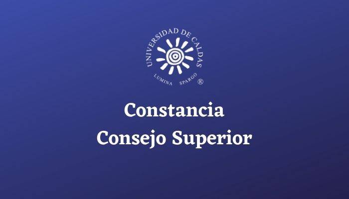 Constancia Consejo Superior