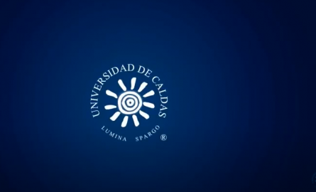 Logo de la Universidad de Caldas, con fondo azul