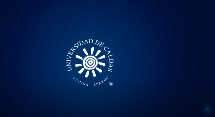 Logo de la Universidad de Caldas, con fondo azul