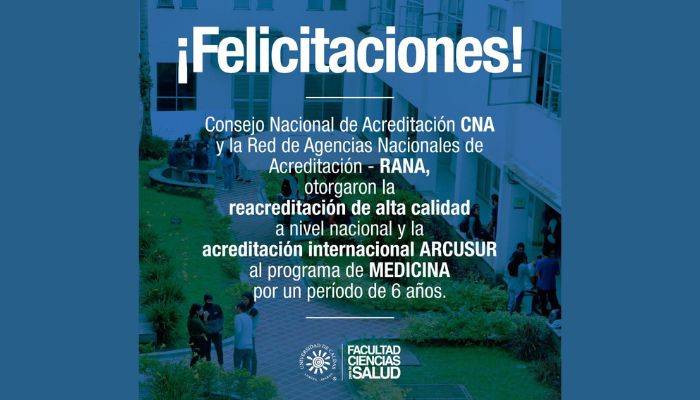 Programa de Medicina con reacreditación institucional