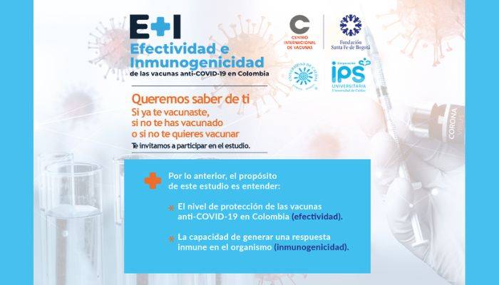 El proyecto es desarrollado por la Corporación IPS Universitaria, Fundación Santa Fe de Bogotá y el Centro Internacional de Vacunas con Financiación del Ministerio de Ciencia, Tecnología e Innovación de Colombia.