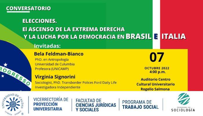 El evento es organizado por el programa de Sociología y el programa de Trabajo Social de la Universidad de Caldas