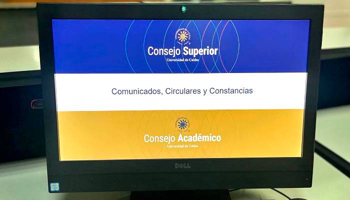 Imagen de pantalla con comunicados, circulares y constancias