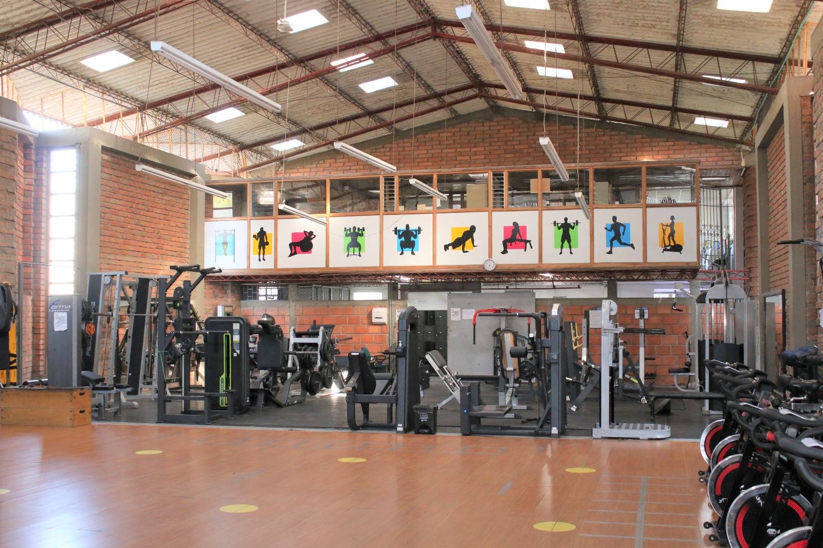 Fotografía dentro del gimnasio de la Universidad de Caldas