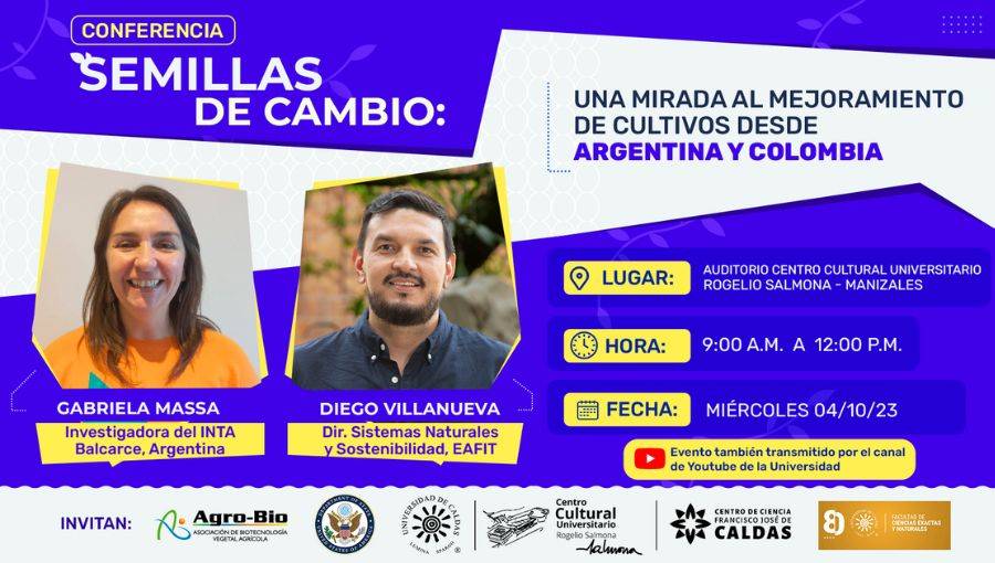 conferencia y taller “Semillas de cambio: una mirada al mejoramiento de los cultivos desde Argentina y Colombia”.