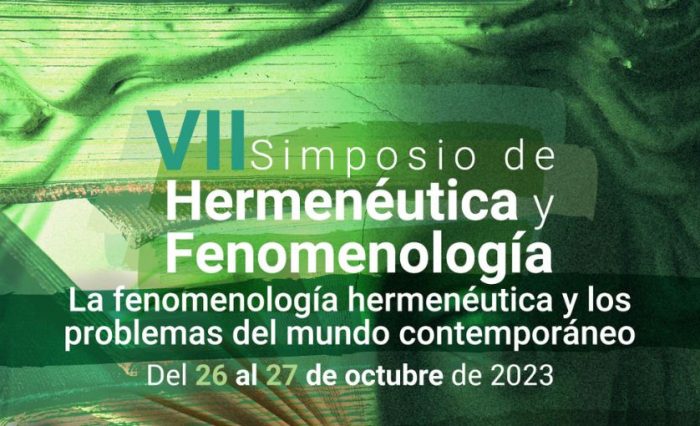 imagen promocional del simposio de hermenéutica y fenomenología de la universidad