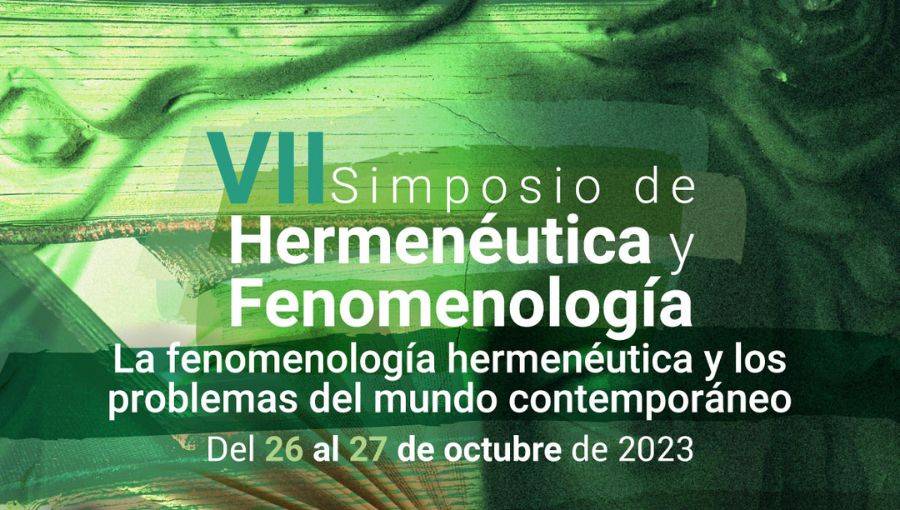imagen promocional del simposio de hermenéutica y fenomenología de la universidad