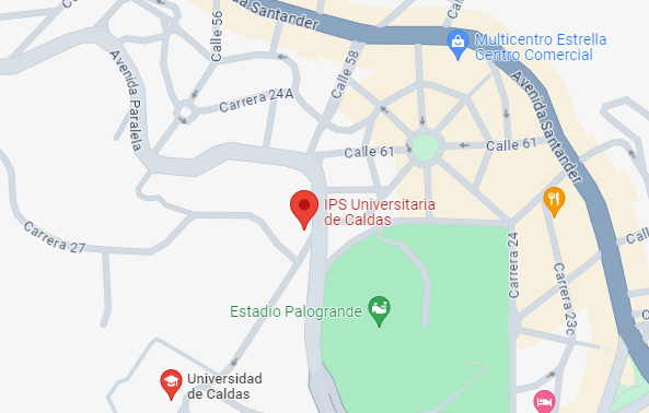 Mapa IPS Universitaria de Caldas Mapa de la IPS - Universitaria