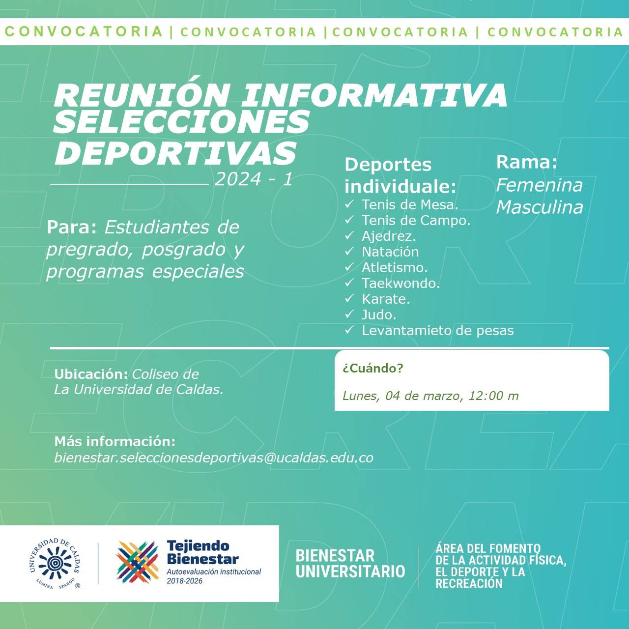 REUNIÓN INFORMATIVA SELECCIONES DEPORTIVAS