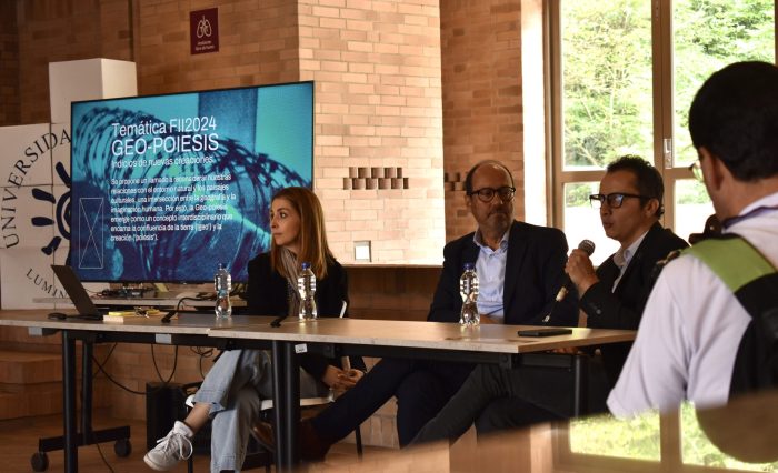 Foto de los organizadores del Festival Internacional de la Imagen, durante la rueda de prensa realizada a propósito del inicio de este importante evento de arte y diseño.