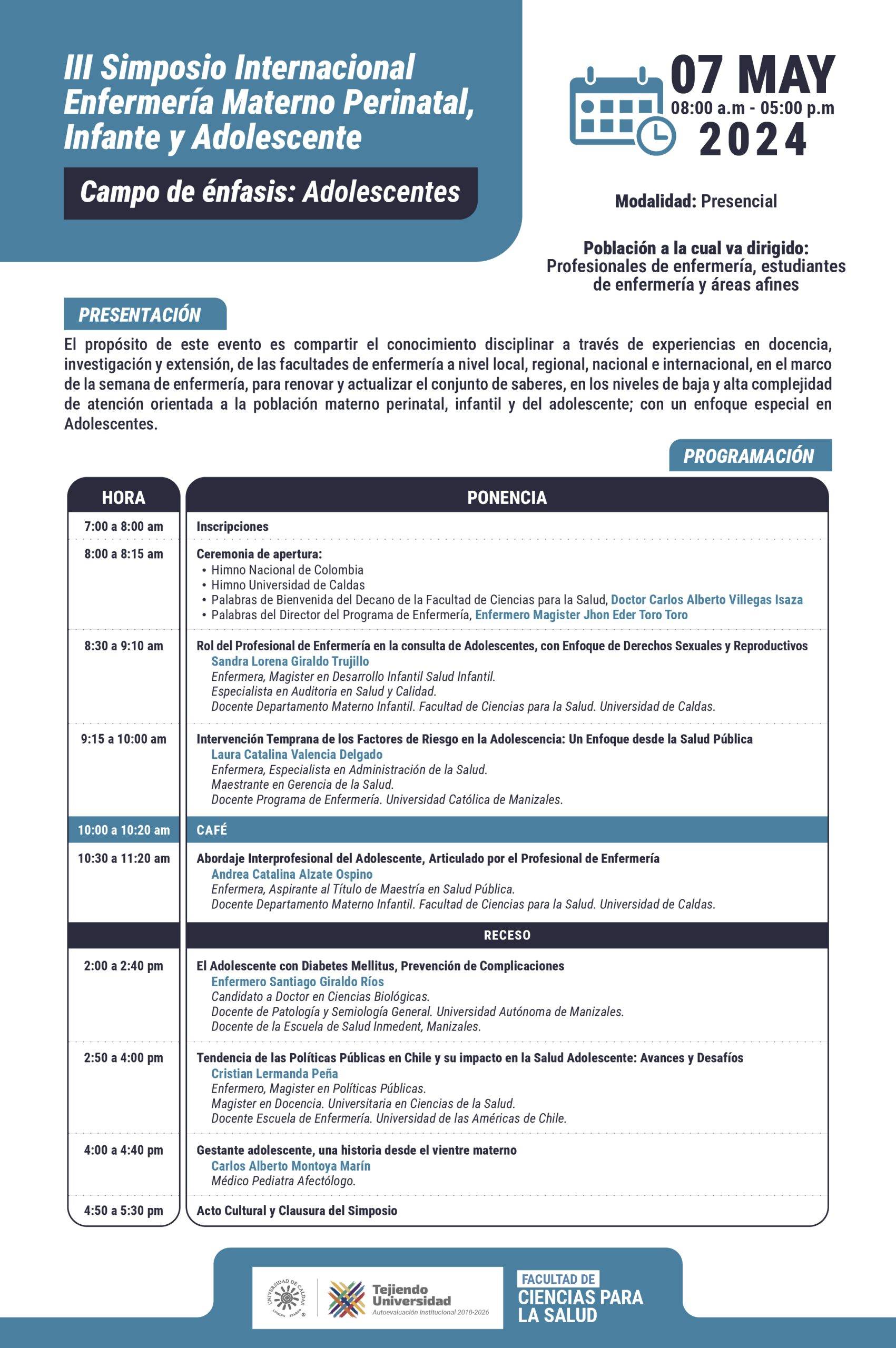 Evento Simposio Internacional de Enfermería