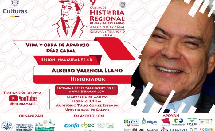 Con invitados de lujo inicia la Novena Cátedra de Historia Regional. En la imagen se aprecia el nombre del evento.