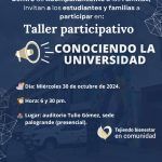 Taller Participativo: Conociendo la universidad
