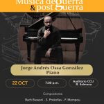 Temporada de conciertos  Música de Guerra y Post Guerra  Jorge Andrés Ossa González – Piano