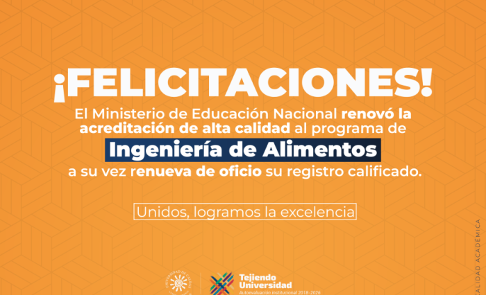 Registro calificado Ingeniería de Alimentos